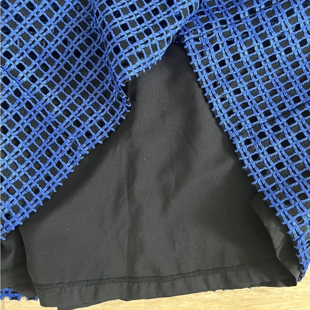NWT Halogen Women Dress Size L Blue Indigo Black Sleeveless Crew $98 Retail - Picture 5 of 6